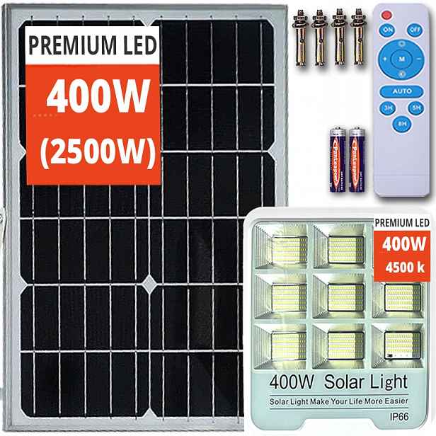 Výkonná Velká Solární Lampa Led Lampa Vogler Zahradní Dálkový Ovladač Solární Halogen 400W