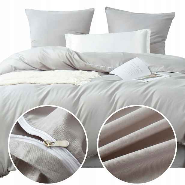 Povlečení Satin Queen Premium 140x200 šedá s Biza Luxus a pohodlí