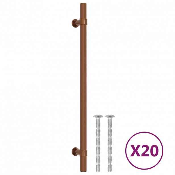 vidaXL Nábytkové úchytky 20 ks bronzové 224 mm nerezová ocel