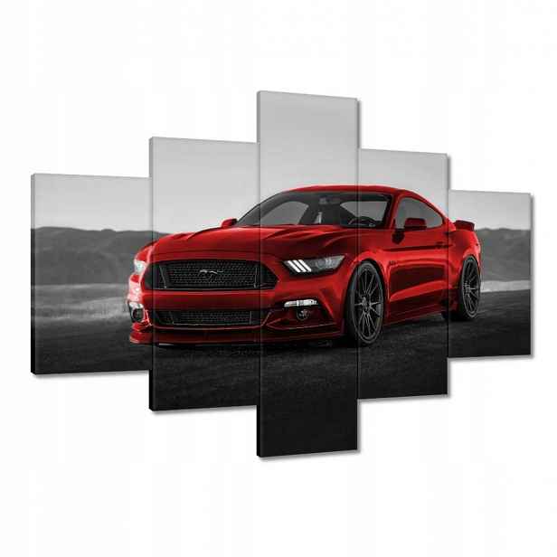 Obrazy 100x70 Červený Ford Mustang Usa