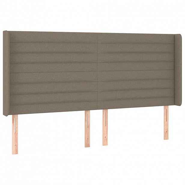vidaXL Čelo postele typu ušák taupe 163x16x118/128 cm textil