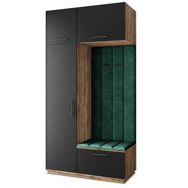 MASSENO MODERNÍ PŘEDSÍŇOVÁ SESTAVA REMA, 120/240/60 cm, dub Lefkas