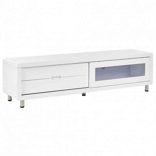 Beliani TV STOLEK Bílý PEMBORKE 39/158/43 cm