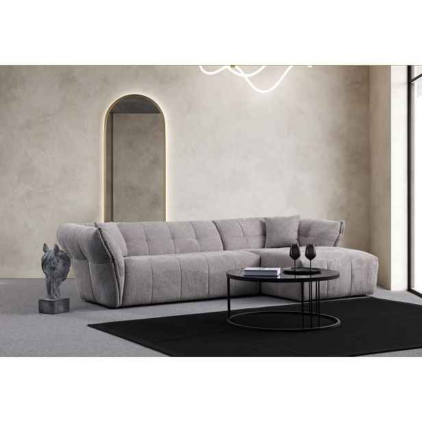 Rohová sedací souprava Boxer Right - Light Grey