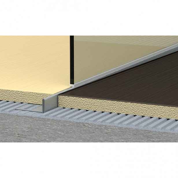 Lišta levá Havos kartáčovaný, nerez, délka 150 cm, výška hrany 10 mm, SPNRZK10150L