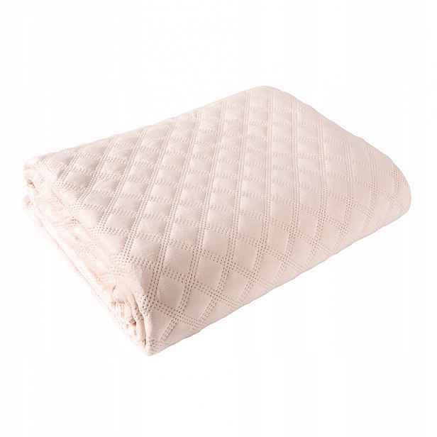 Přehoz na postel Velvi velvet moderní 220x240 004 pudrová růžová