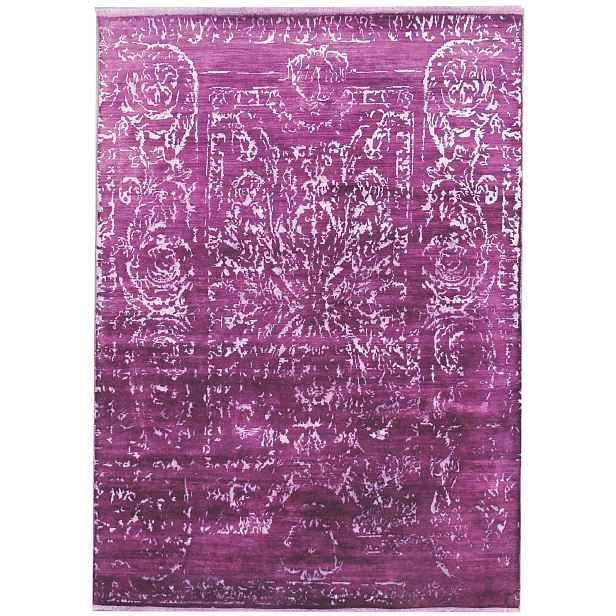 Ručně vázaný kusový koberec Diamond DC-JK 2 Purple/silver (overdye), 180x275, fialová, kancelář, Diamond Carpets India