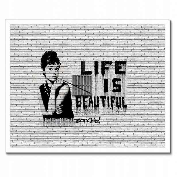 Plakáty v rámu 50x40 Banksy Life jsou krásné