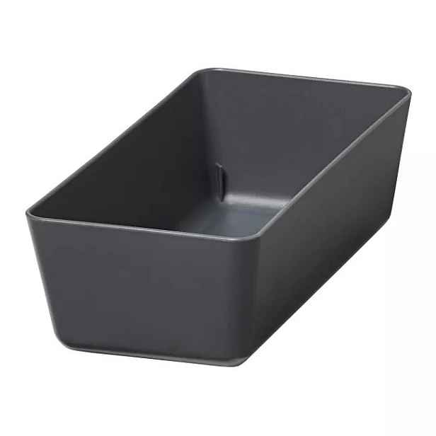 Goodhome Organizér do šuplíku, do kuchyně, příborník - NITAKI šedý plast (9x18)