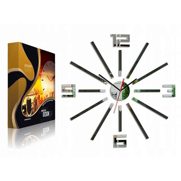 Moderní nástěnné hodiny Glamour Wenge 65 cm
