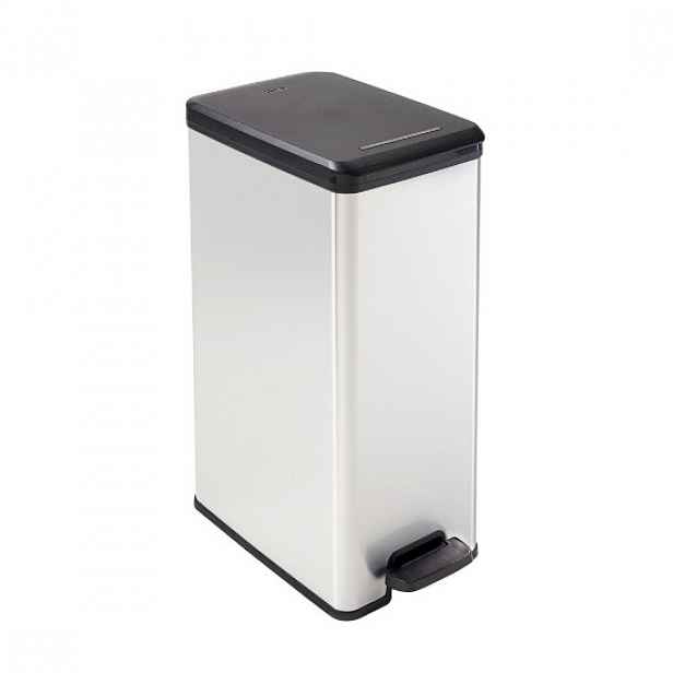 Obdélníkový odpadkový koš, s pedálem, 40L, "Slim" - Curver