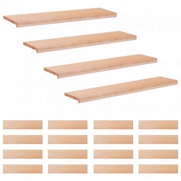 vidaXL Schodišťové nášlapy 20 ks 120 x 30 x 2 cm Přírodní