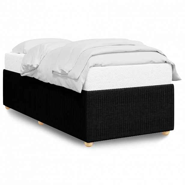 vidaXL Rám postele bez matrace černý 100 x 200 cm textil