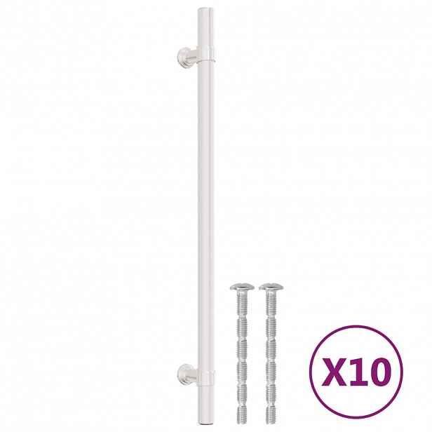 vidaXL Nábytkové úchytky 10 ks stříbrné 224 mm nerezová ocel