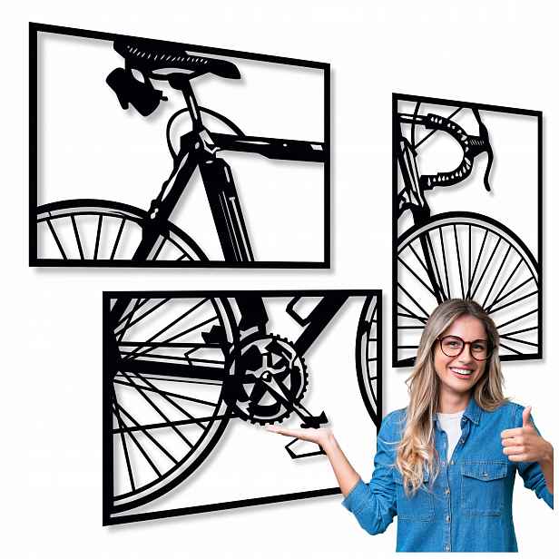 Ažurová Nástěnná Dekorace 110 cm Panel Ze Dřeva XL Velký Obraz Ažurové Kolo