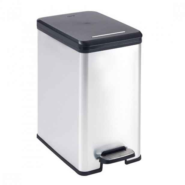 Obdélníkový odpadkový koš, s pedálem, 25L, "Slim" - Curver