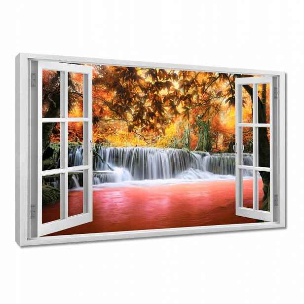 Obrazy 120x80 Oranžový vodopád