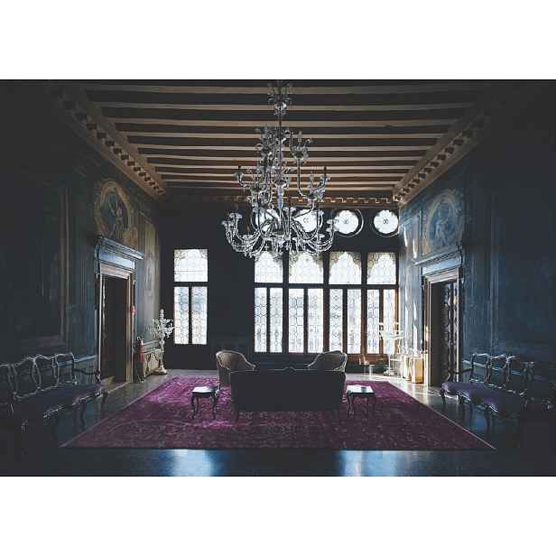 Ručně vázaný kusový koberec Diamond DC-JK 2 Purple/silver (overdye), 275x365, fialová, kancelář, Diamond Carpets India