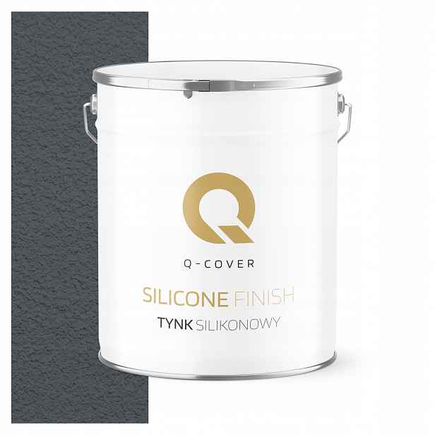 Silikonová Fasádní Omítka Šedá Grafitová F256 7KG Granulace 1.5mm
