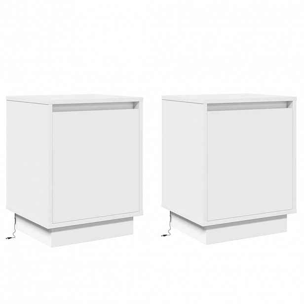 vidaXL Noční skříňka 2 ks Bílá 39 x 34,5 x 50 cm Kompozitní dřevo