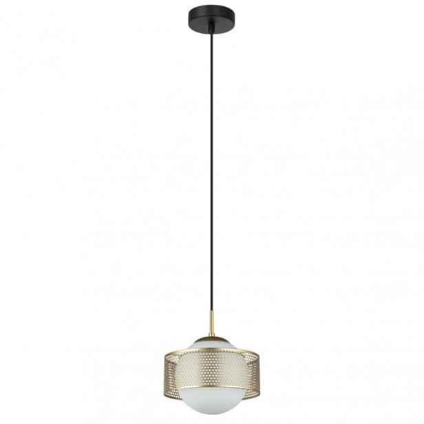 Závěsná lampa, stropní koule nad jídelní stůl, kuchyň, zlatá Lomica L