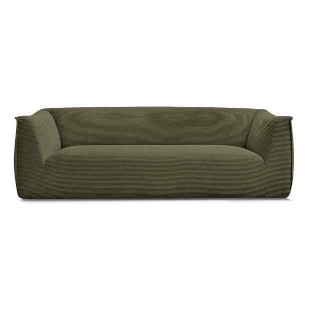 Zelená manšestrová pohovka 242 cm Giorgia – Bobochic Paris