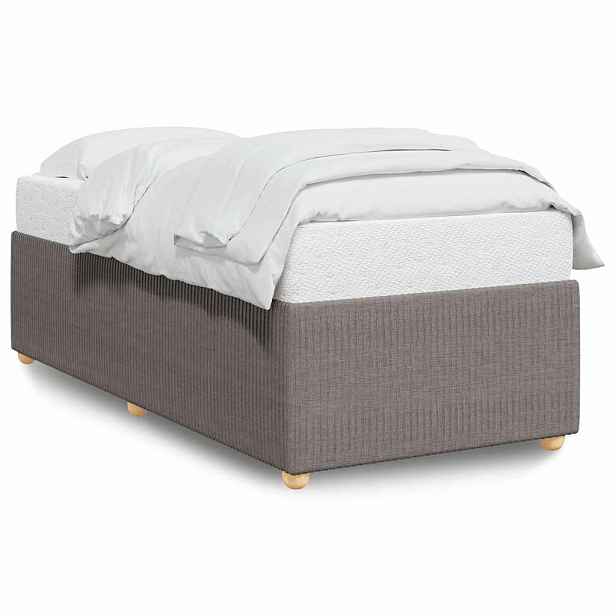 vidaXL Rám postele bez matrace taupe 100 x 200 cm textil