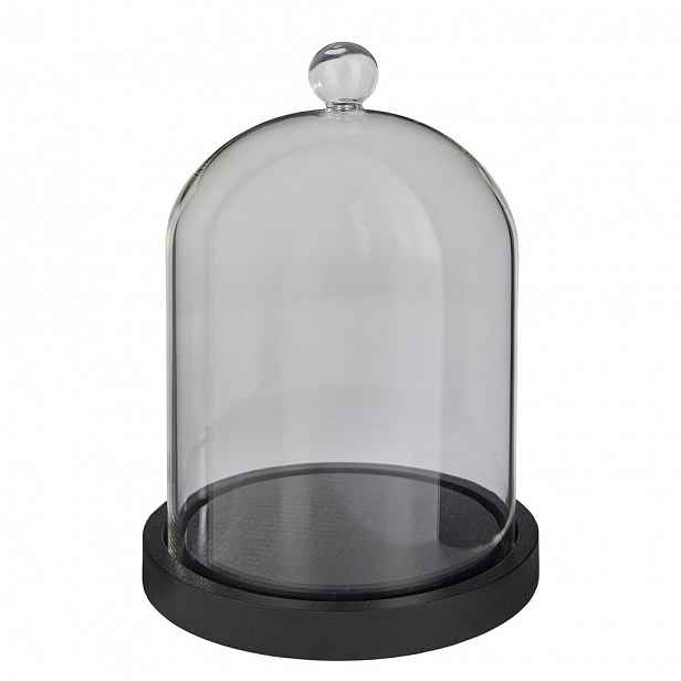 Butlers DOME Skleněný poklop na svíčky s podstavcem 20 cm - černá