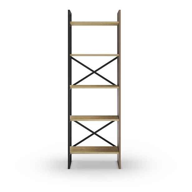 Knihovna v dekoru dubu v přírodní barvě 58x175 cm Ara – Marckeric