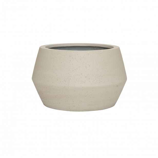 Květináč Harley Low, jemná béžová, více velkostí - Pottery Pots Velikost: S - ⌀ 36, v. 21,5 cm