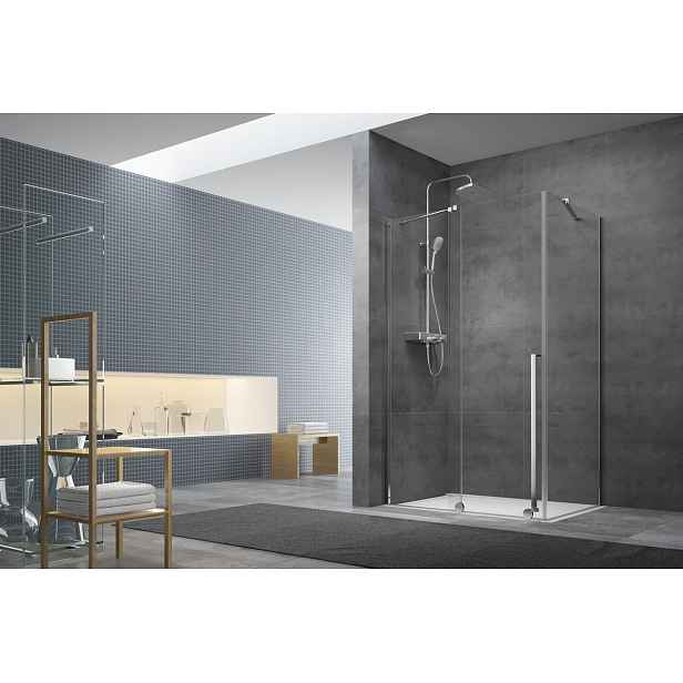 Sprchová zástěna walk-in Walk-In / Dveře 110x80 cm Swiss Aqua Technologies Walk-in Xmotion SATBWIXM110STE80