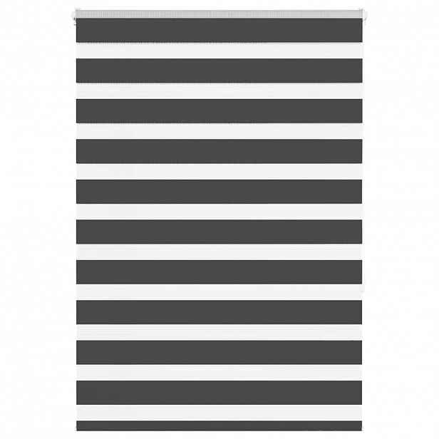 vidaXL Zebra roleta černá 115x150 cm šířka látky 110,9 cm polyester