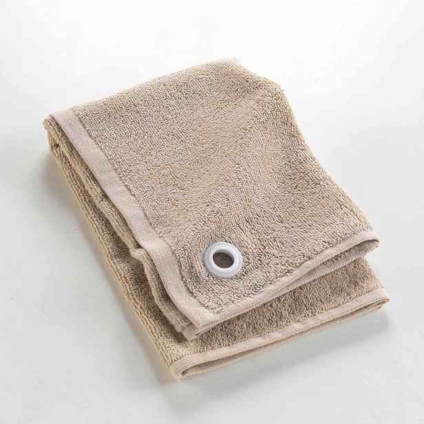 Béžový froté bavlněný ručník 50x50 cm Cuistot – douceur d'intérieur