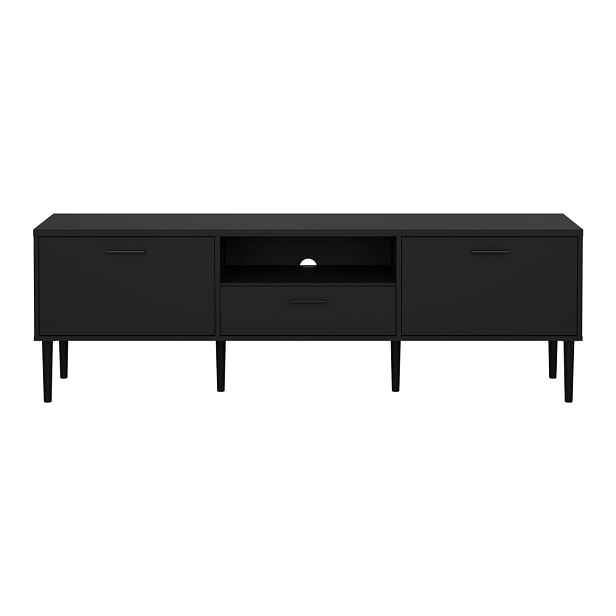 Černý TV stolek 177x57 cm Media – Tvilum