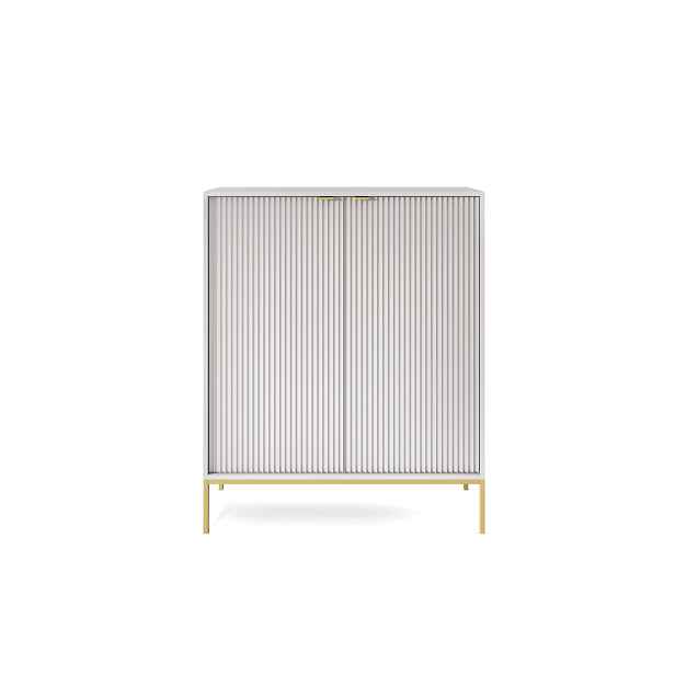 Piaski Komoda Nova 104 cm šedá/zlatá