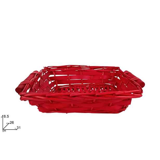 PROHOME - Koš obdelník 31x26cm červený