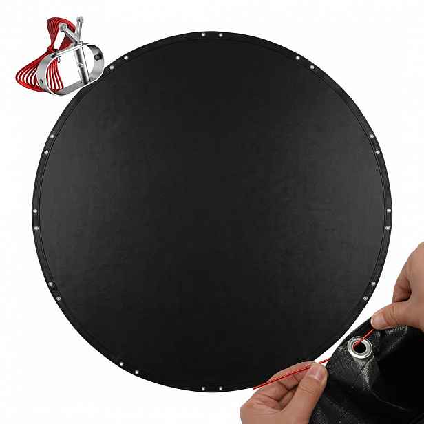 Relaxdays KRYT Černá pro kulatý bazén průměr 680 cm