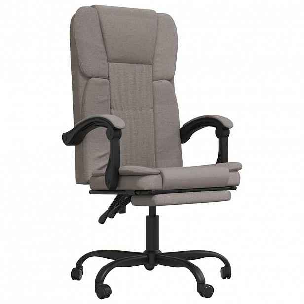 vidaXL Polohovací kancelářská židle taupe textil