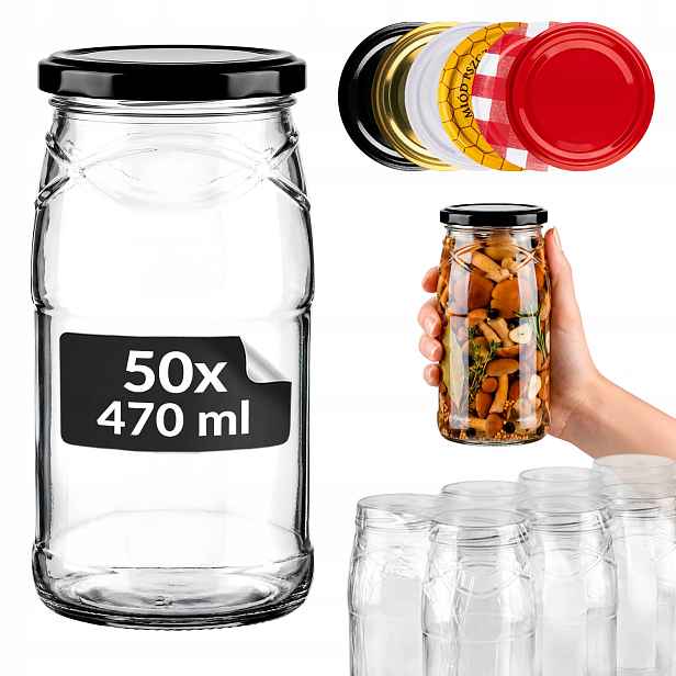 50 x Sklenice na protlak rajčatová omáčka sklenice na omáčky 470 ml