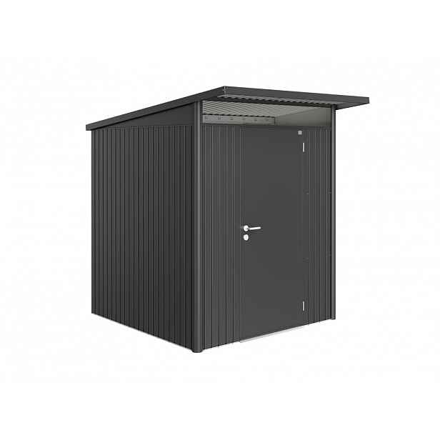 Domek na nářadí AVANTGARDE A1, šedá metalíza, jednokřídlé dveře BH17010