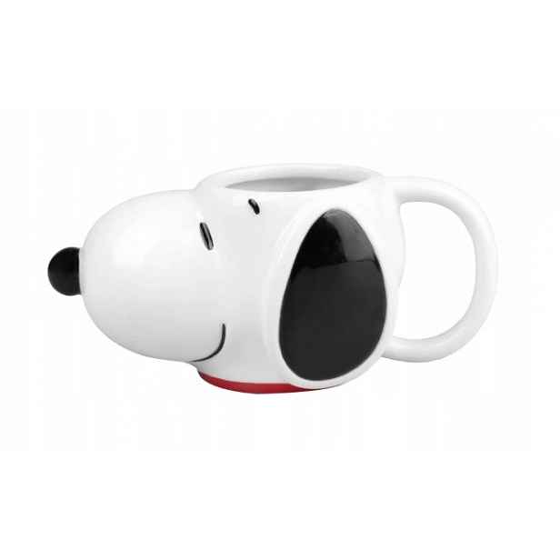 Hrnek 3D bílý s hlavou Snoopyho, Snoopy