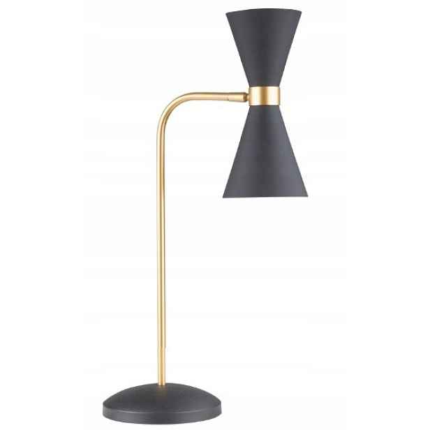 Led stolní lampa Maxlight Cornet 10W Černo-zlatá Kónický Stínidlo
