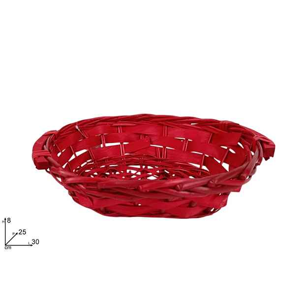 PROHOME - Koš oválný 30x25cm červený