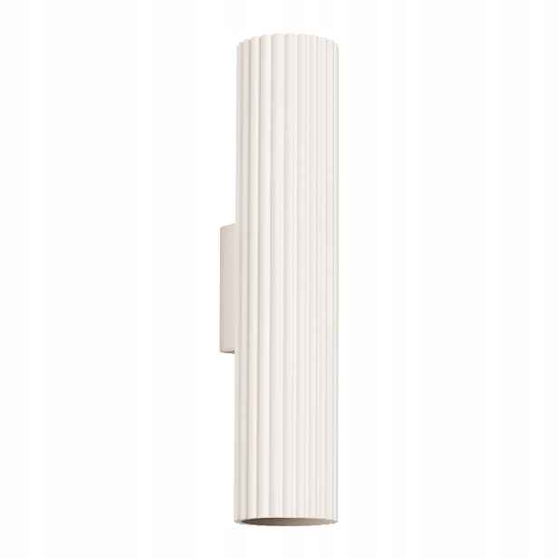 Sollux Nástěnné svítidlo moderní béžová vroubkovaná tuba 30 cm nahoru dolů 2 body