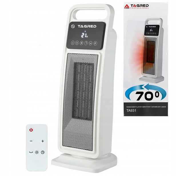 Tagred TA931, Sloupový termo ventilátor, rotační keramický ohřívač, 2000W