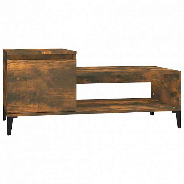vidaXL Konferenční stolek kouřový dub 100x50x45 cm kompozitní dřevo