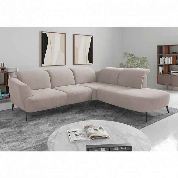 Sit & More ROHOVÁ SEDAČKA, textil, šedobéžová