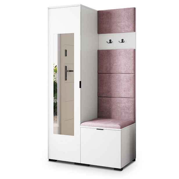 MASSENO MODERNÍ PŘEDSÍŇOVÁ SESTAVA VIRA, 95/181/51 cm, bílá