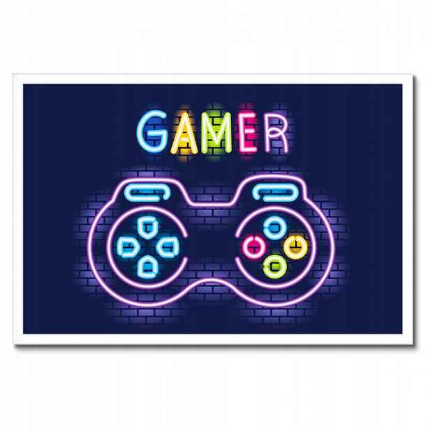Plakáty v rámu 60x40 Gamer motiv pro hráče