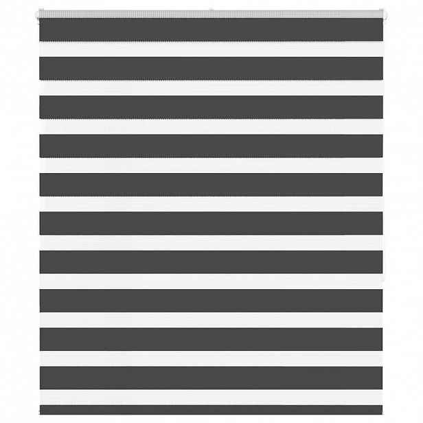 vidaXL Zebra roleta černá 130x150 cm šířka látky 125,9 cm polyester